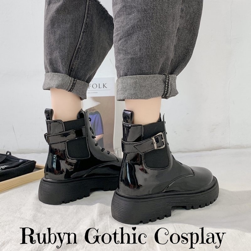 [Video Ảnh Thật] [ Size 1.5 ]🔥Giày Boots Chiến Binh Mẫu mới 2021 ( BÓNG và NHÁM ) Size 35 - 40