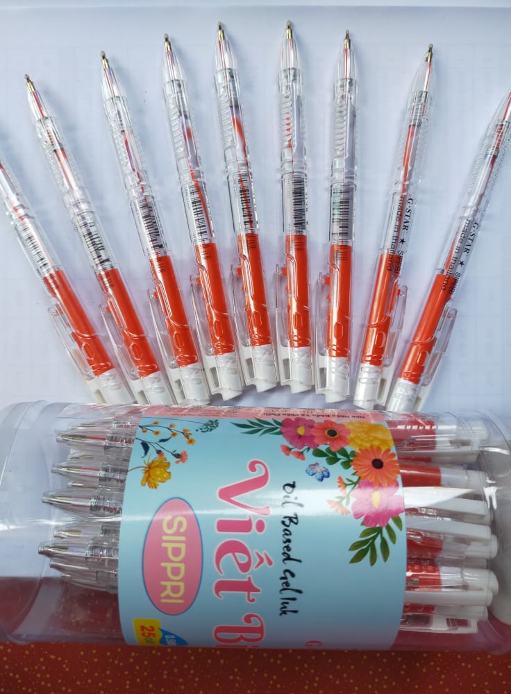 BÚT BI SIPPRI THÁI LAN XANH , ĐỎ ( COMBO 5 CÂY)
