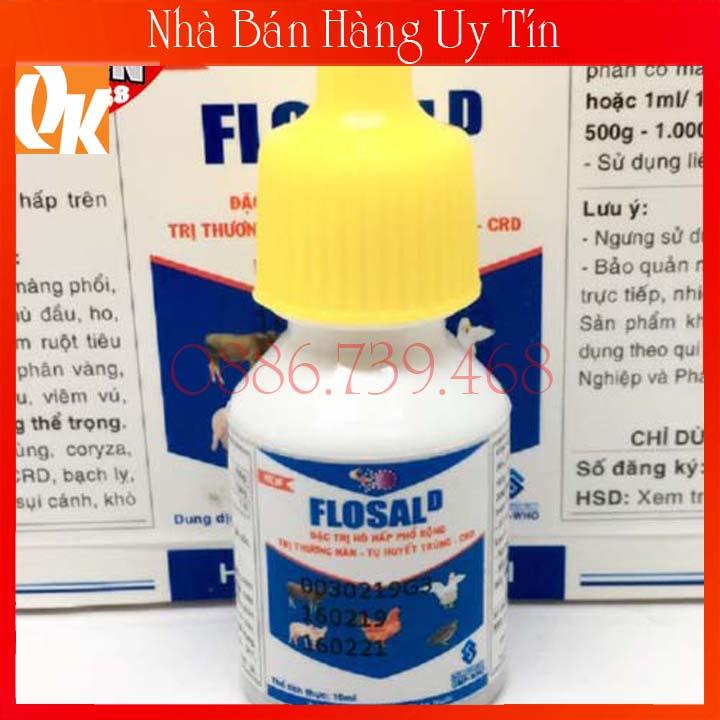 Flosal D 10ml 1 chai trị khò khè sổ mũi cho gà đá