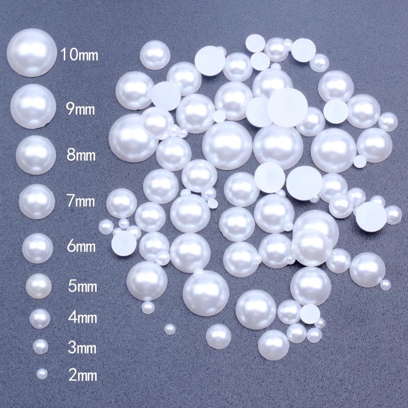 Khay ngọc nửa tròn mix đủ size trang trí móng
