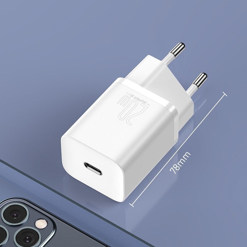 Bộ sạc nhanh Baseus Super Si Quick Charger 20W dùng cho iPhone 12/iP11/XS Max (Type C, 20W/18W, PD/ QC3.0 Quick charger)