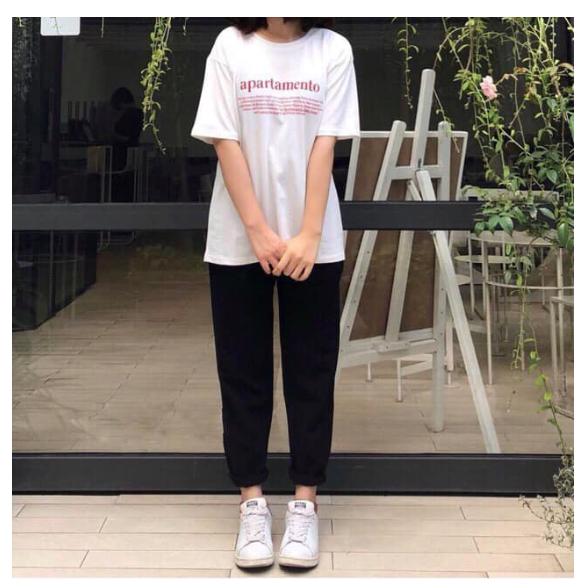 Quần kaki suông sắn ống