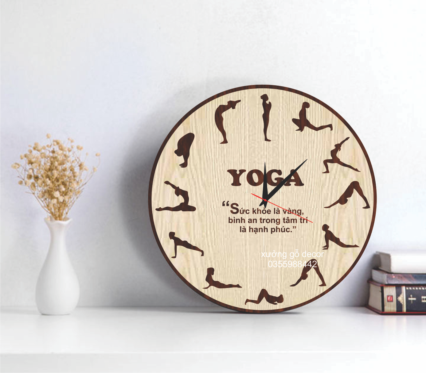 Đồng Hồ Yoga Treo Tường Độc Đáo