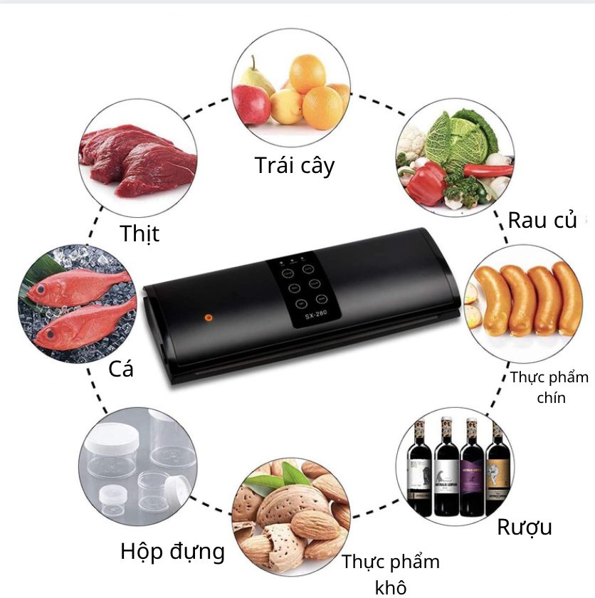 Máy Hút Chân Không Thực Phẩm Cao Cấp 6 Chế Độ