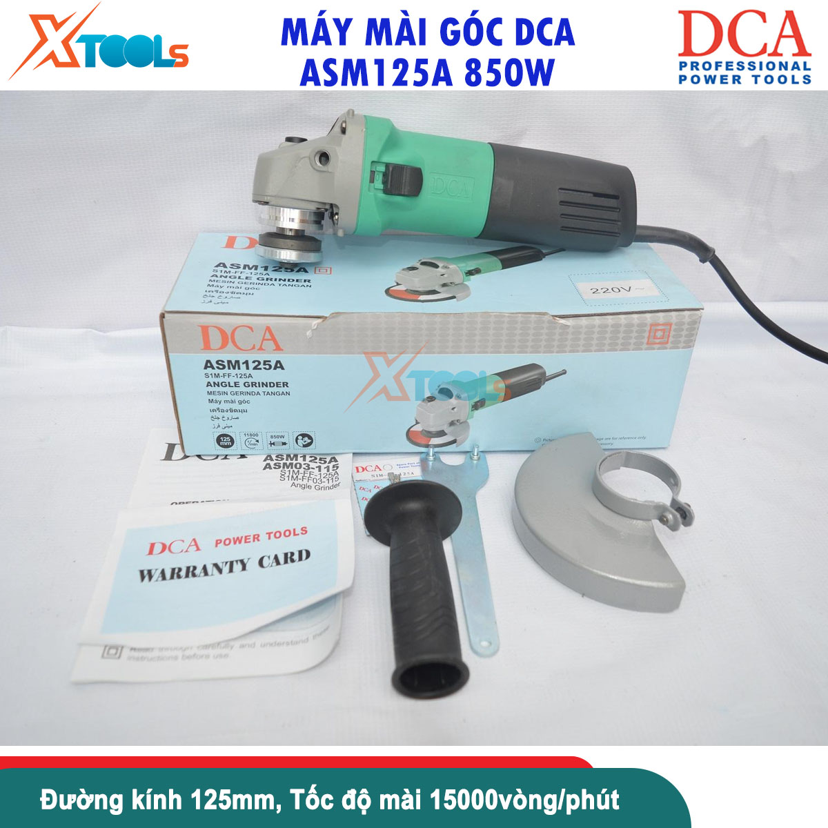 DCA asm125a angle grinder, portable power 850W grinding disc diameter 125mm, voltage 220V, 11800 rpm/min