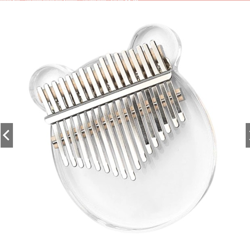 Đàn kalimba trong suốt 17 phím gấu pha lê TONIC-002