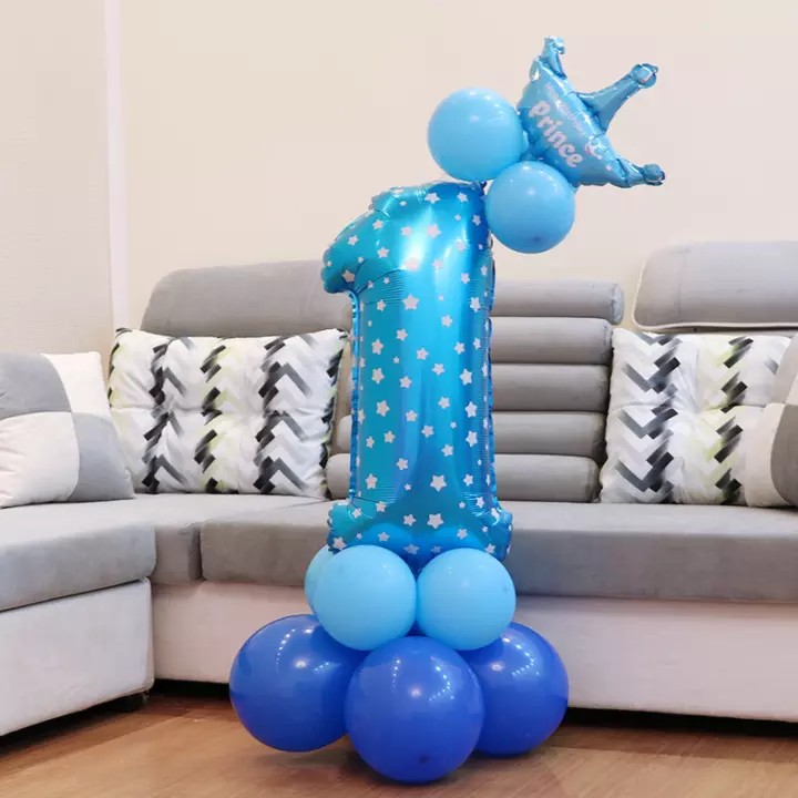 Set Bóng Trang Trí Sinh Nhật 1 Tuổi Cho Bé