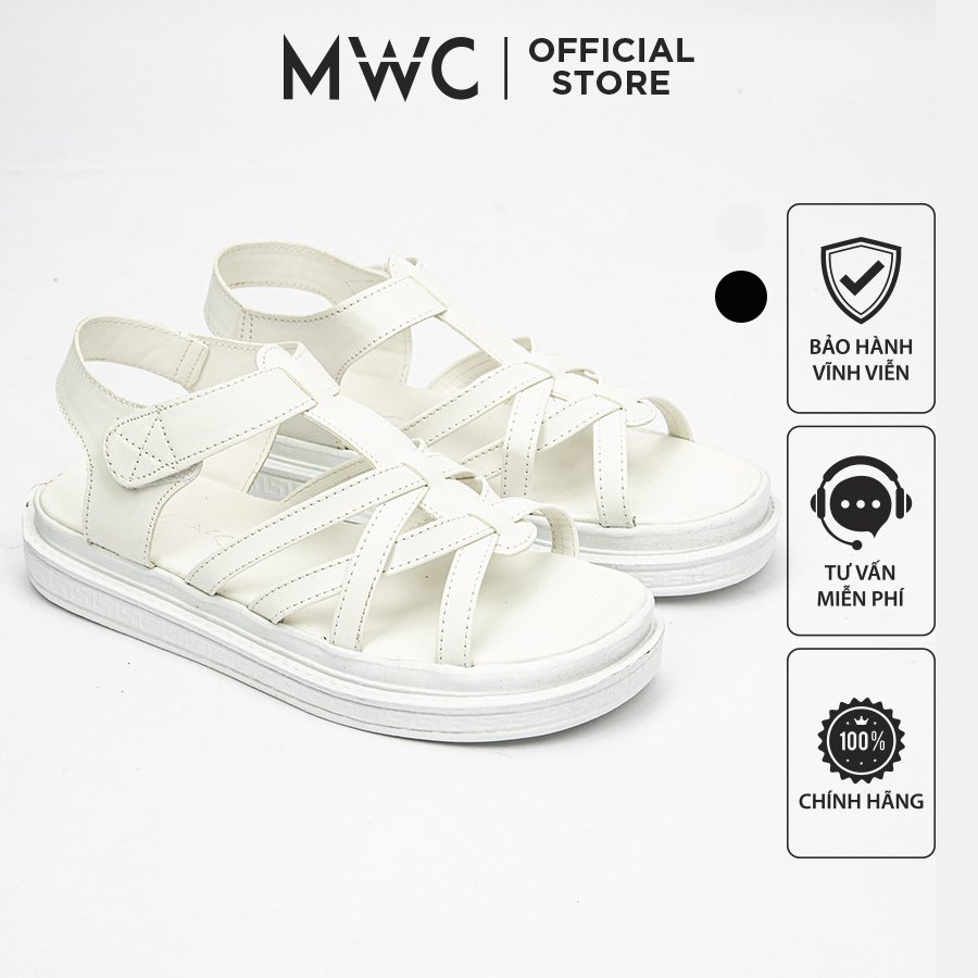 Giày MWC 2940 - Sandal Đế Cao Quai Đan Chéo Cách Điệu Siêu Hack Dáng Đi