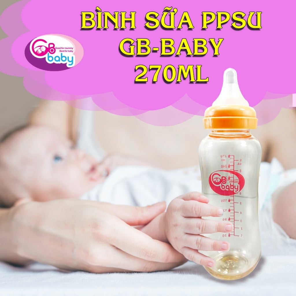 BÌNH SỮA PPSU GB-BABY CỔ HẸP 80ML/120ML/270ML