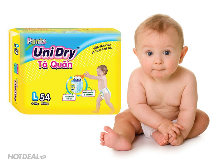 COMBO 2 GÓI TÃ QUẦN UNIDRY L54 MIẾNG