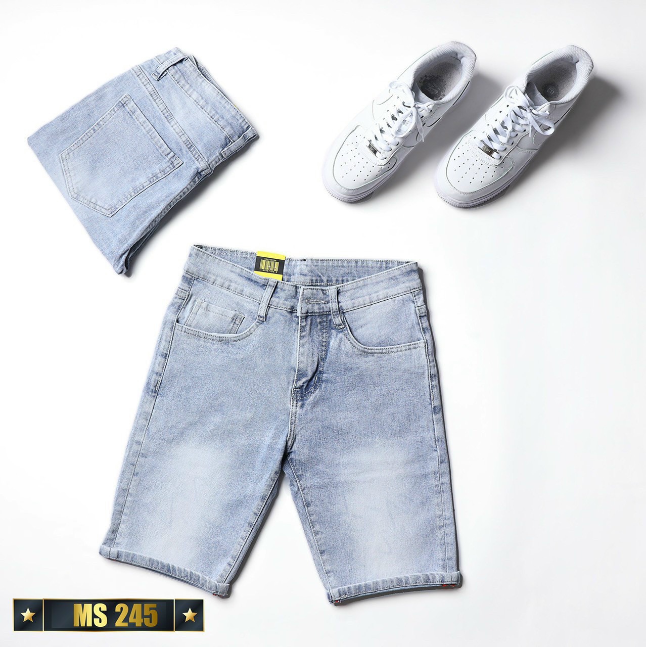 Shorts jeans men blue obokfashion, ngố male jeans high-grade QSN245