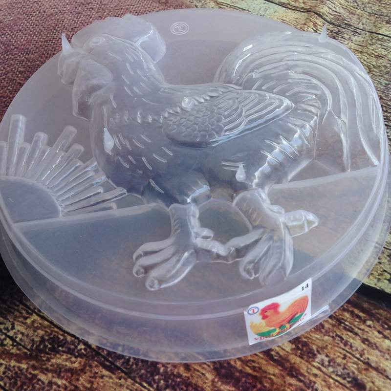 [HCM]Khuôn nhựa rau câu hình con gà trống 20cm