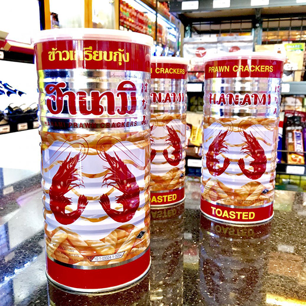 SNACK TÔM HANAMI THÁI LAN LON 110GR- SIÊU NGON