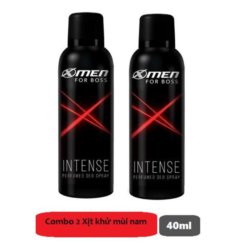 Combo 2 Xịt khử mùi X-men for Boss Intense 40ml - Hàng khuyến mãi( chọn màu ngẫu nhiên đỏ hoặc xanh)
