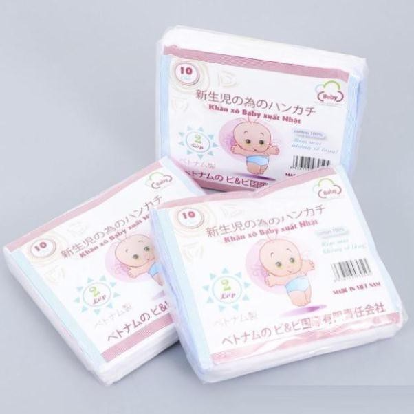 SET 10 KHĂN SỮA 3 LỚP