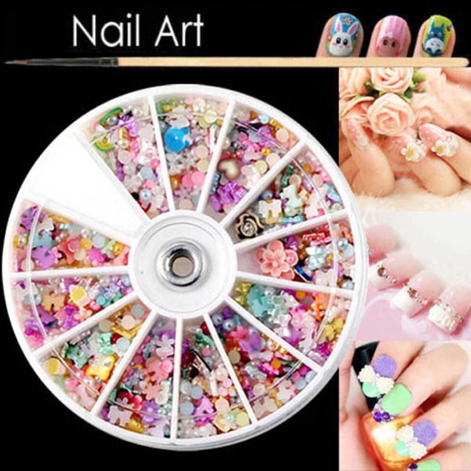 Bộ 1200 Hạt Trang Trí Móng Nghệ Thuật
