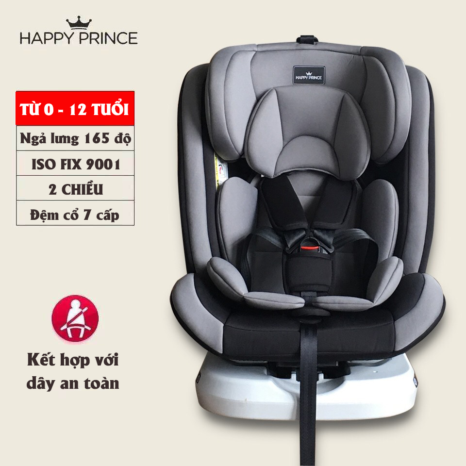 Ghế ô tô cho bé 2 chiều CHUẨN ISO 9001 điều chỉnh 4 tư thế từ nằm tới ngồi