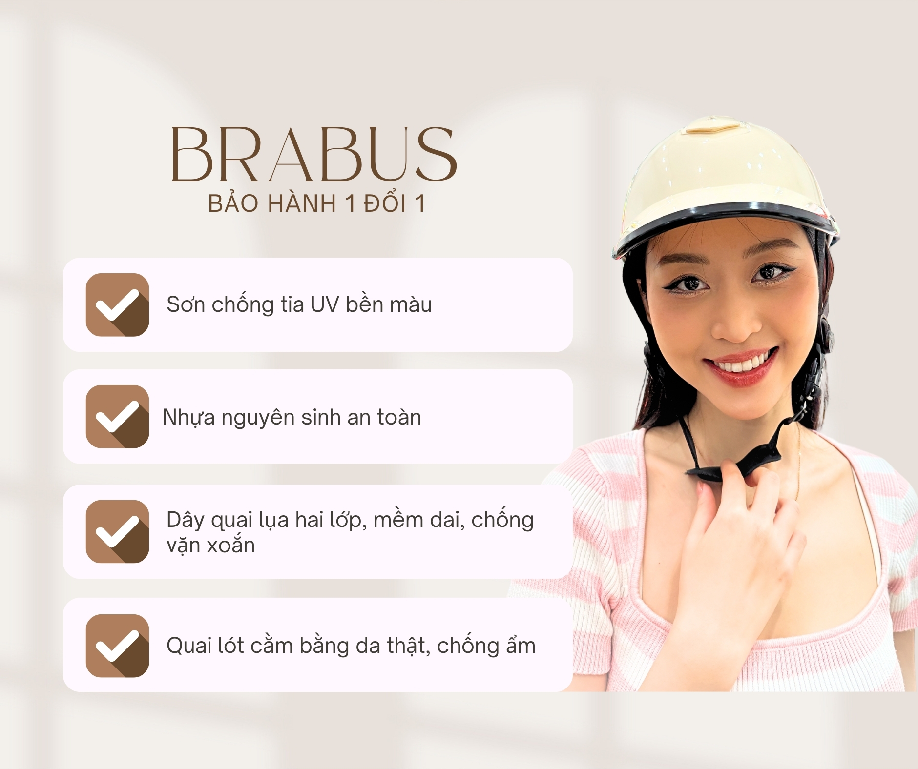 Mũ bảo hiểm lưỡi trai Brabus chính hãng