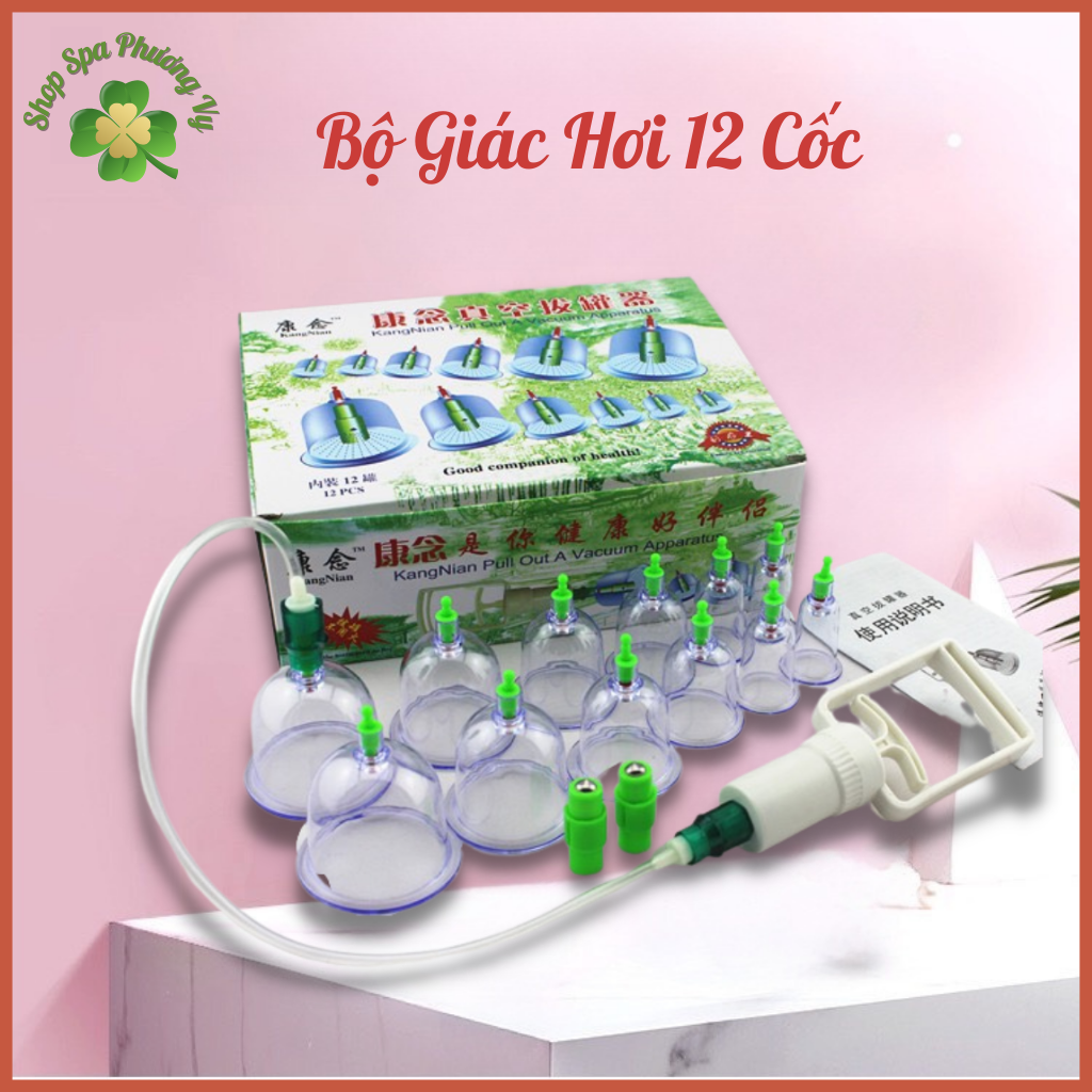 Bộ giác hơi chân không 12 cốc | bộ giác hơi không dùng lửa 12 ly