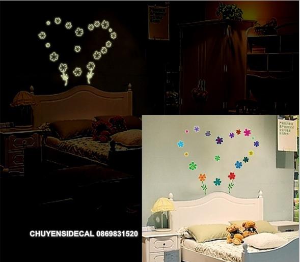 [HCM]Decal trang trí tường - Hoa sắc màu 02 - DẠ QUANG