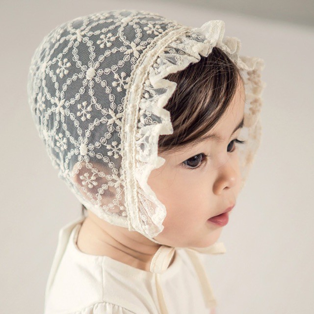 Mũ ren mềm tiểu thư cho bé gái