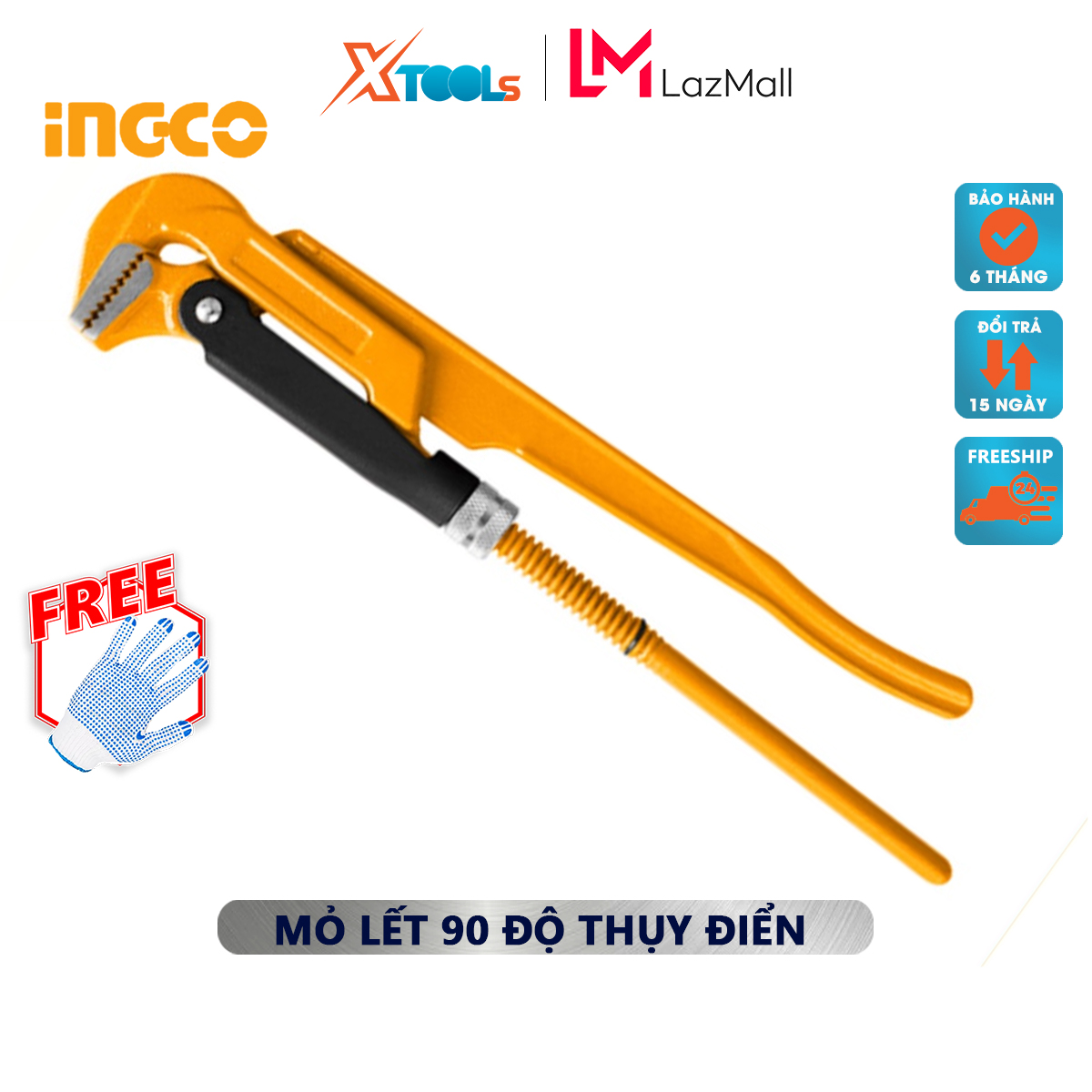Mine let Sweden ingco HPW04151 | mine let 90 Độ size 1-1/2 inch diameter clamp maximum 55mm material carbon steel holder, gripping the hard object