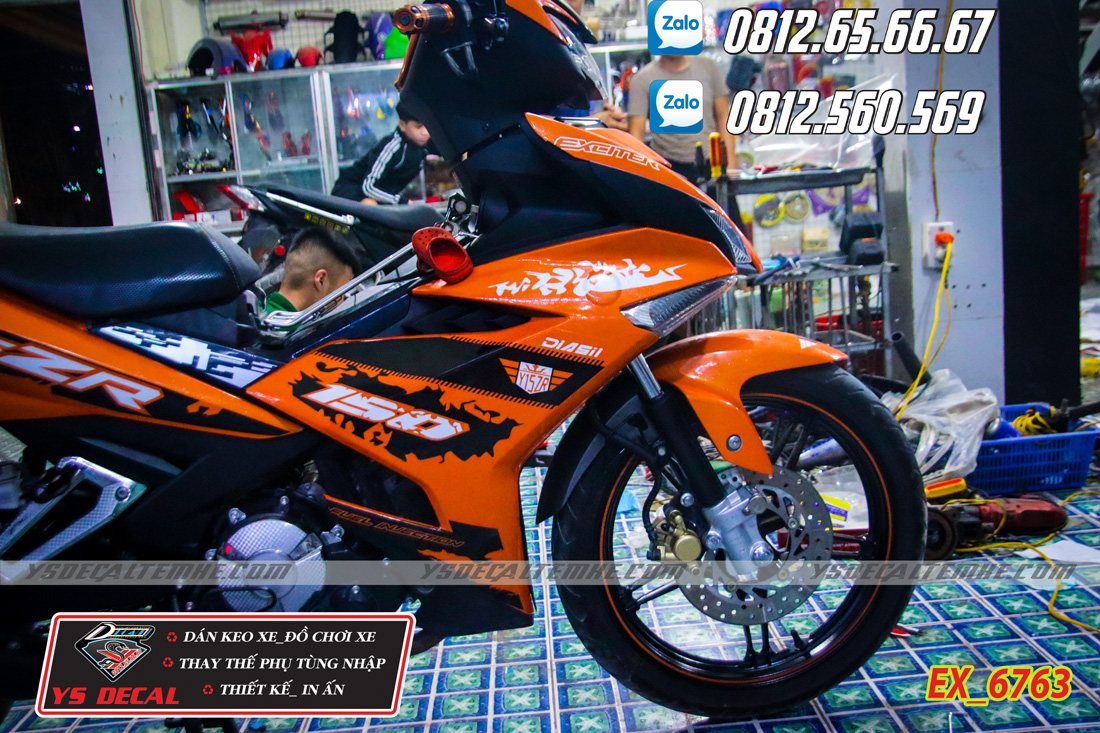 Tem trùm Exciter 150 cam đen