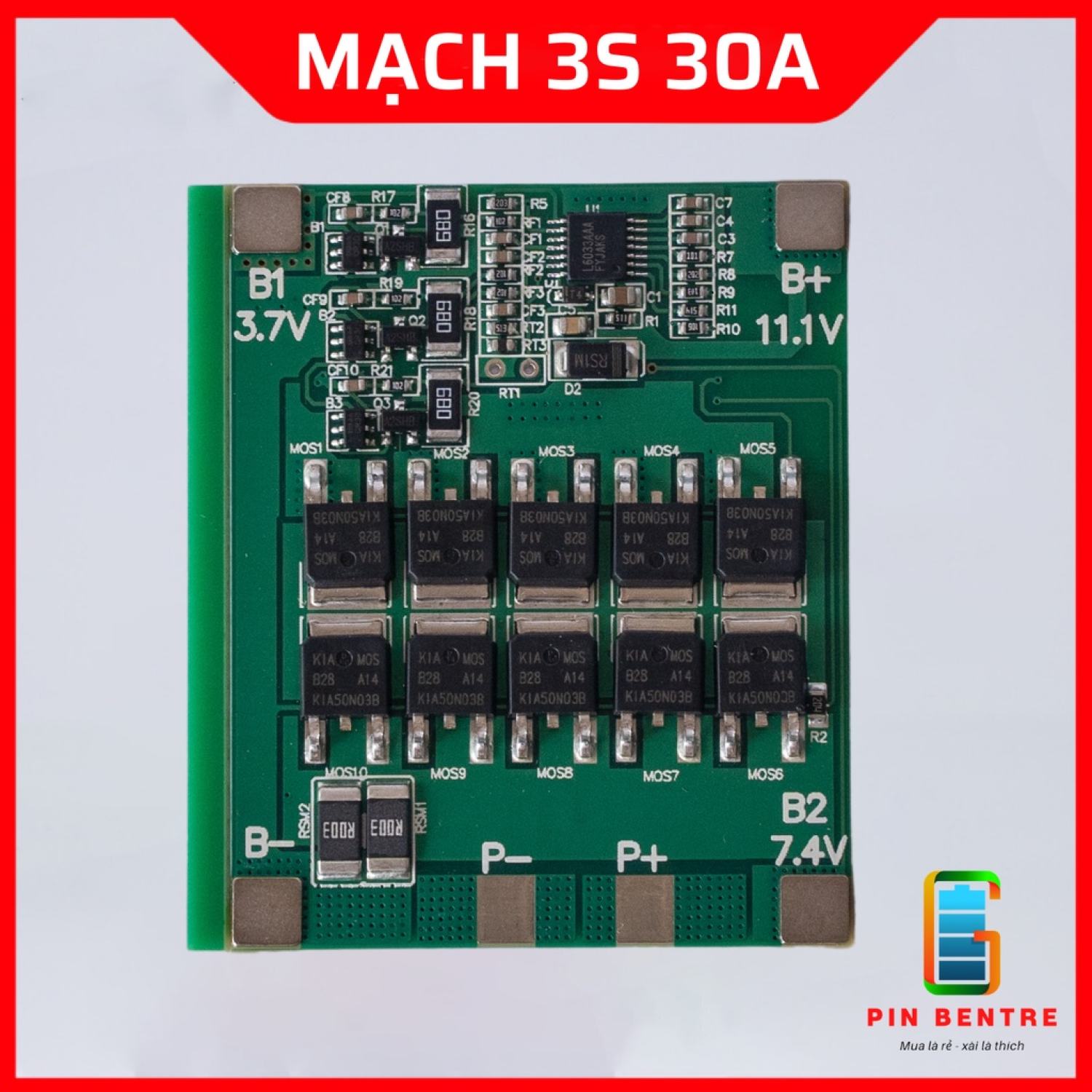 Mạch 3s 12v 30a full ok sạc balance và bào vệ pin li-ion