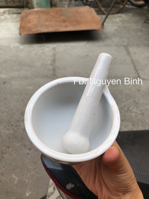 Bộ Chày Cối Bằng Sứ, Đường Kính 9Cm