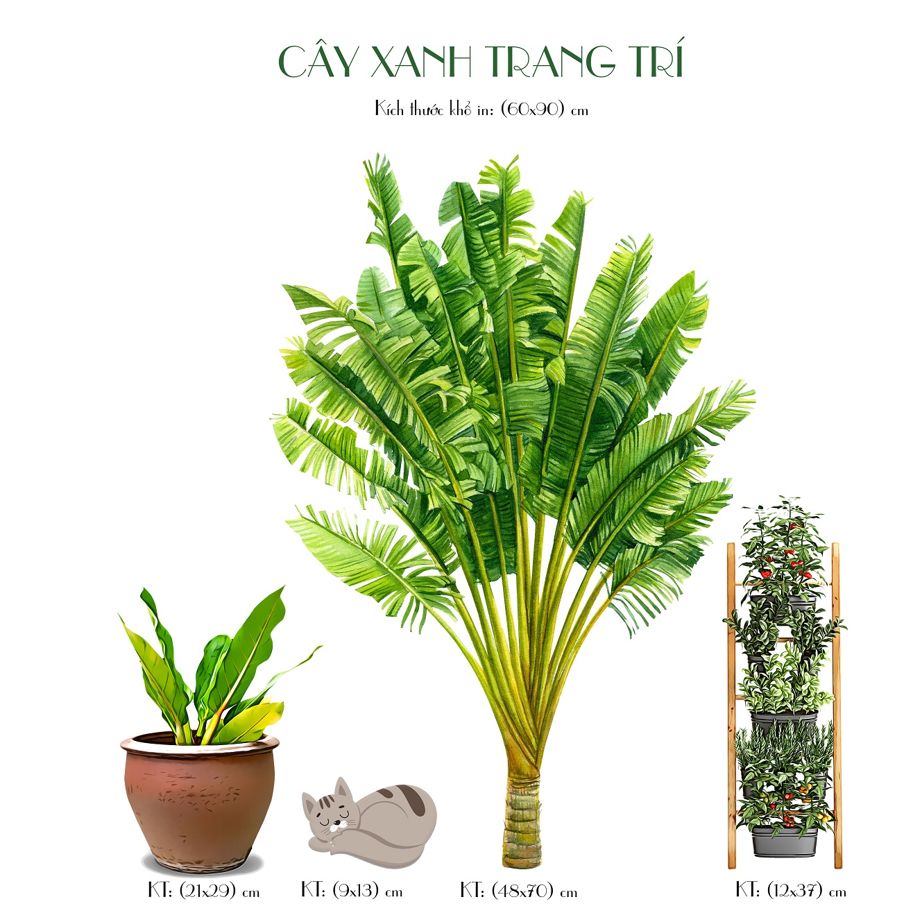 Decal dán tường cây xanh lớn - trang trí nhà cửa - thuthaodecor