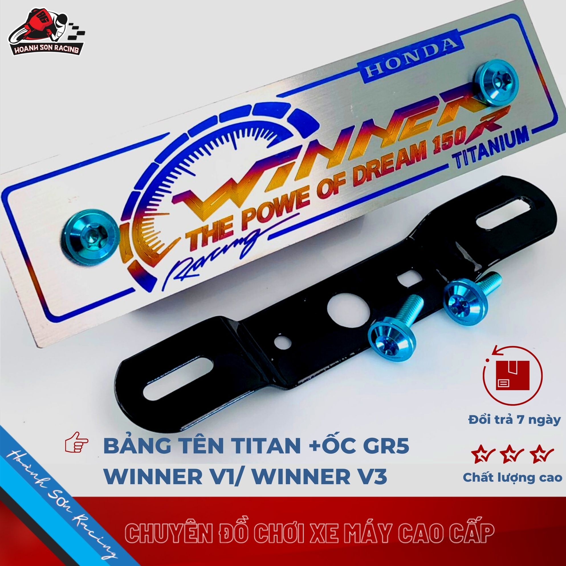 Winner name badge v1-winner V3 Titan name plate-original titanium full set pass with name plate and green titanium GR5 plate-winner Titan name badge easy to assemble, beautiful winner name badge cheap rscing