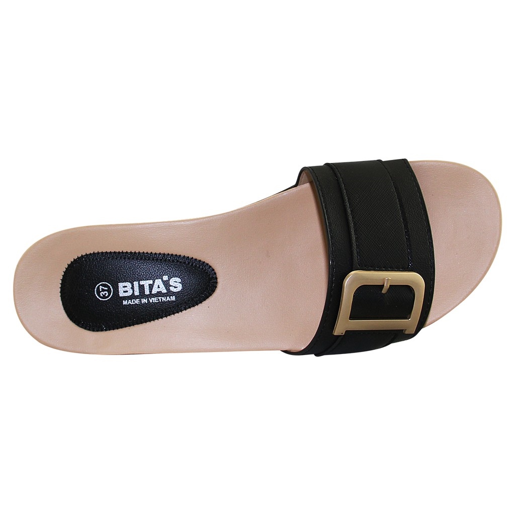 [Mã BMLTA50 giảm 10  đơn 150K] Dép nữ Bita's DYN.132 (Đen   Kem   Vàng)