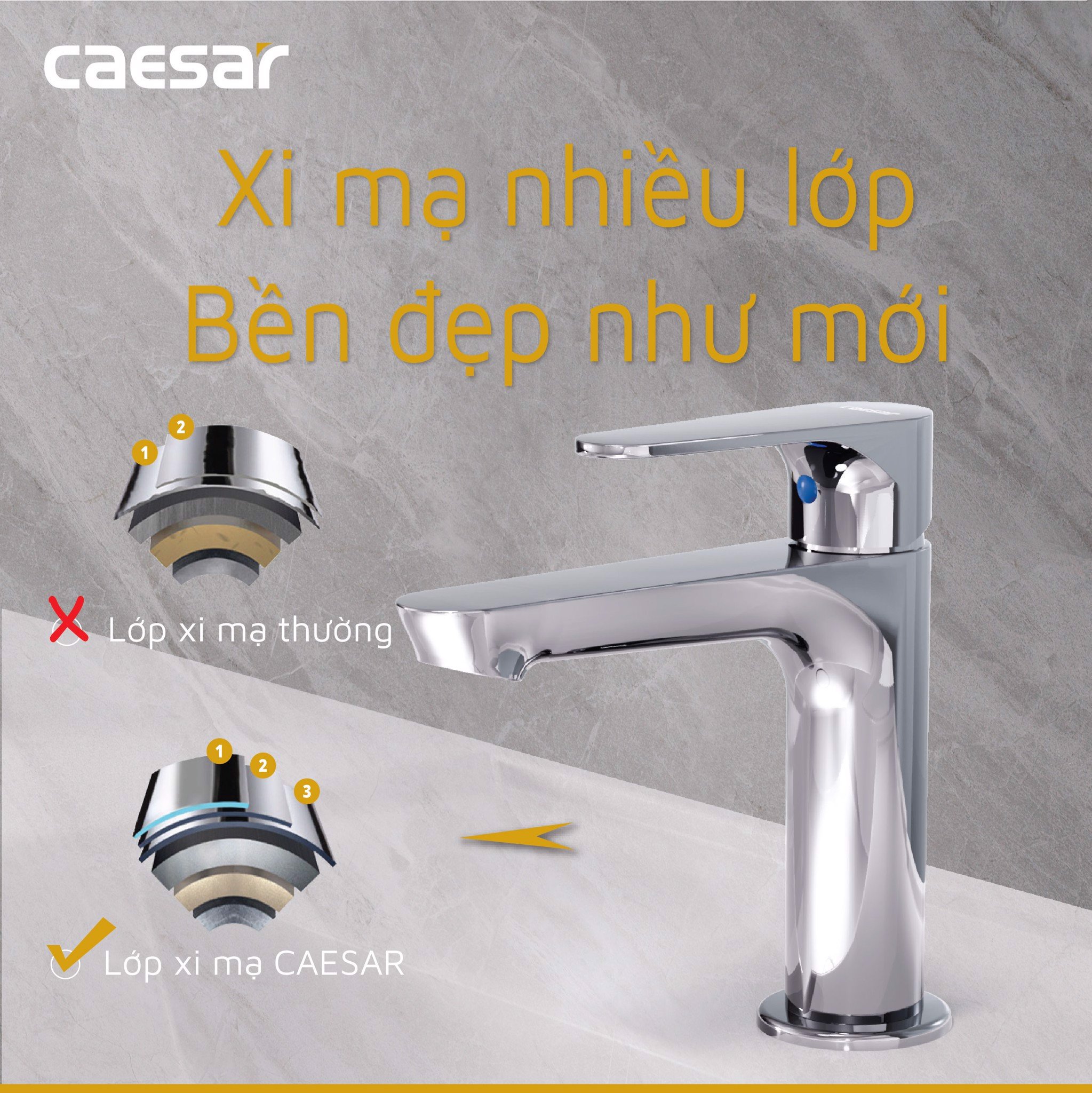 Vòi chậu lavabo lạnh B060C CAESAR