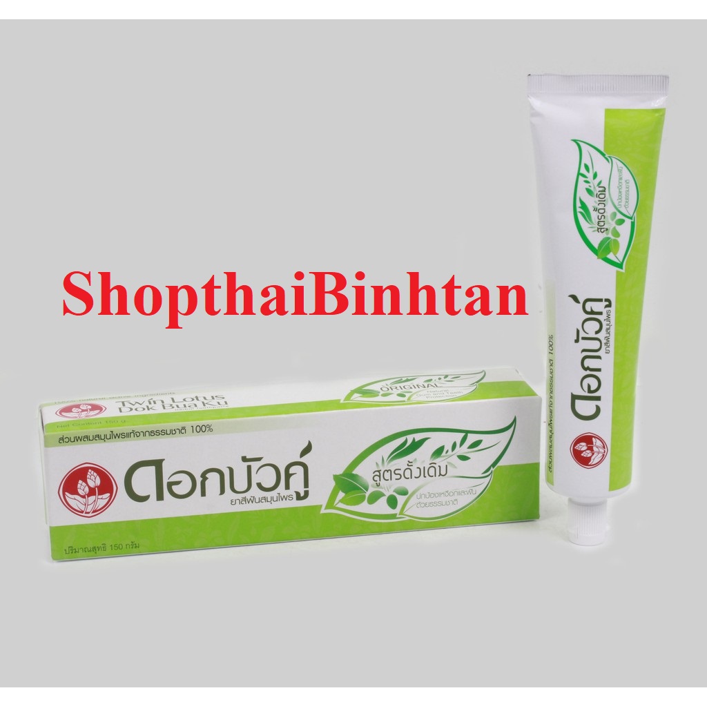 Hsd 2025 - kem đánh răng thảo dược twin lotus thái lan 150gr