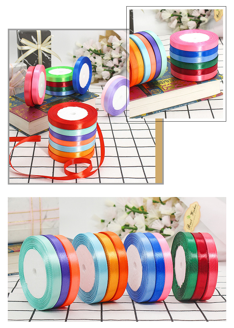 Ruy băng lụa 6mm (cuộn 22 mét), trang trí gói hoa, gói quà, làm đồ thủ công, handmade