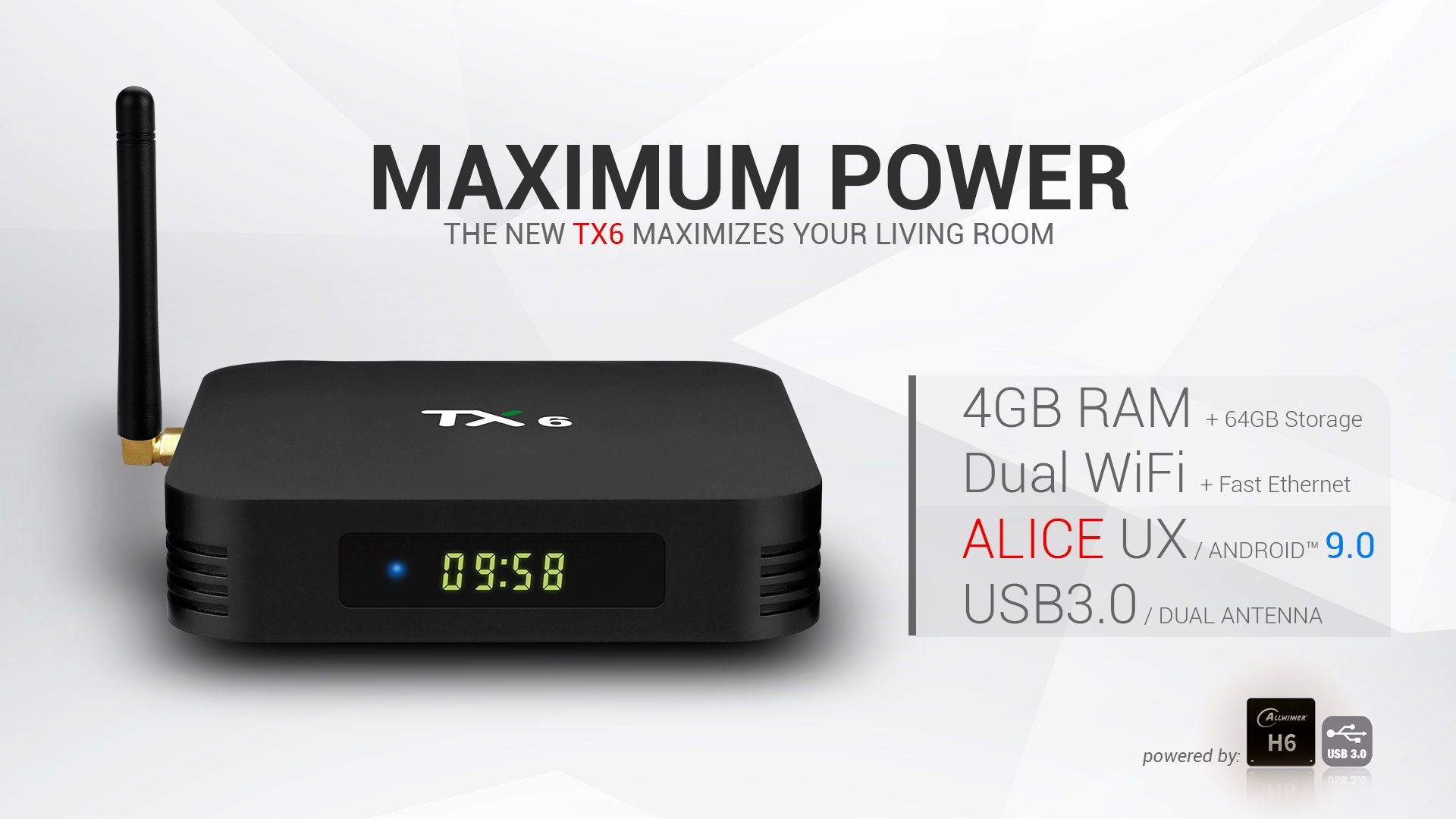 Android Tivi Box Tanix TX6 - RAM 4GB/32GB - Android 9.0 - Chip Allwinner