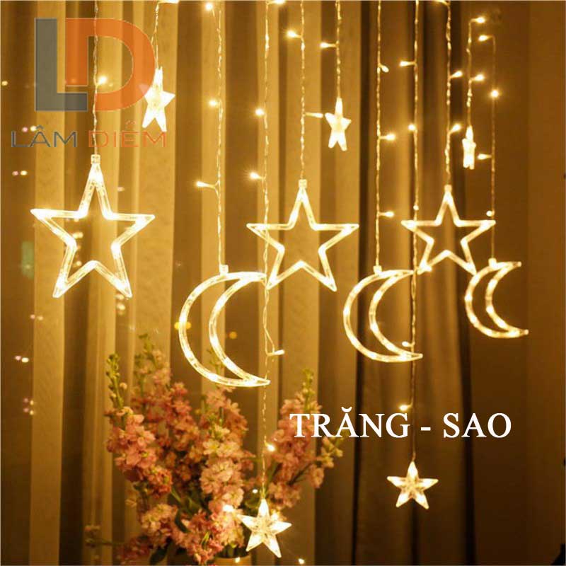 Đèn Trang trí dạng rèm trăng sao 2m5 12 sợi thả