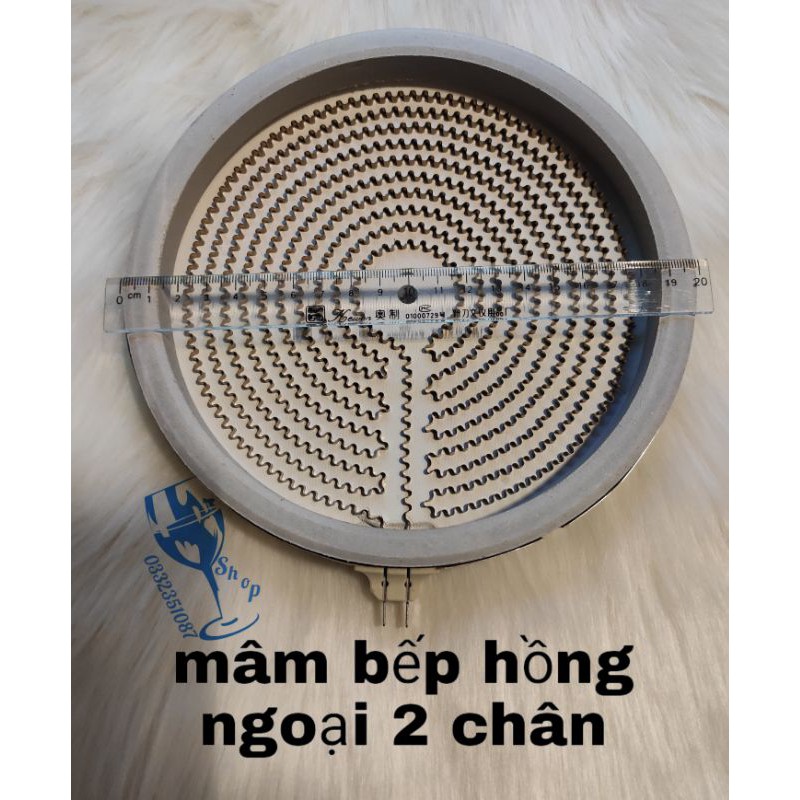 mâm nhiệt bếp hồng ngoại 2 chân đường kính 20cm. mâm