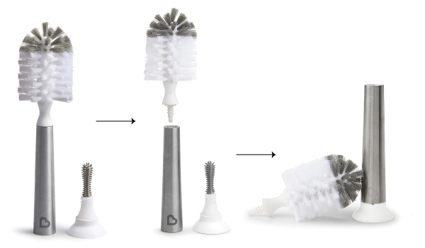 Set of 2 Replacement Brush Heads for Munchkin Bottle Brushes