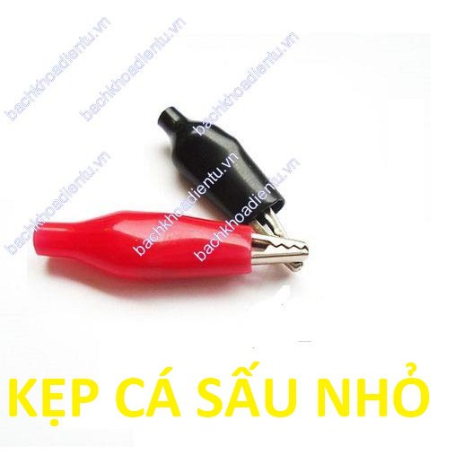 ( 5 chiếc ) Đầu Kẹp Cá Sấu 2 Màu Đỏ Đen Nhiều Kích Thước - Fixpro