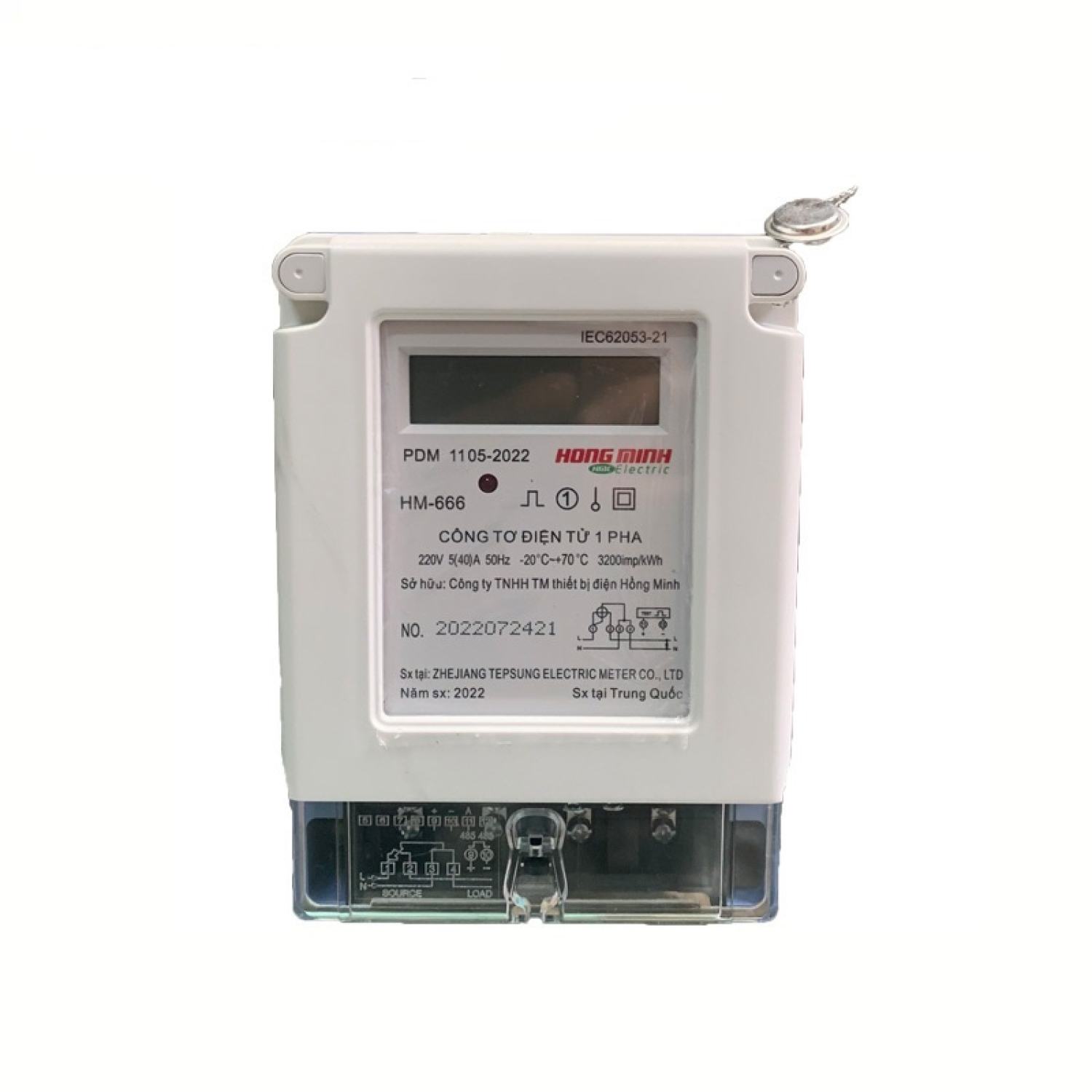 Công Tơ Điện Tử 1PHA Hồng Minh- HM666-5(40)A