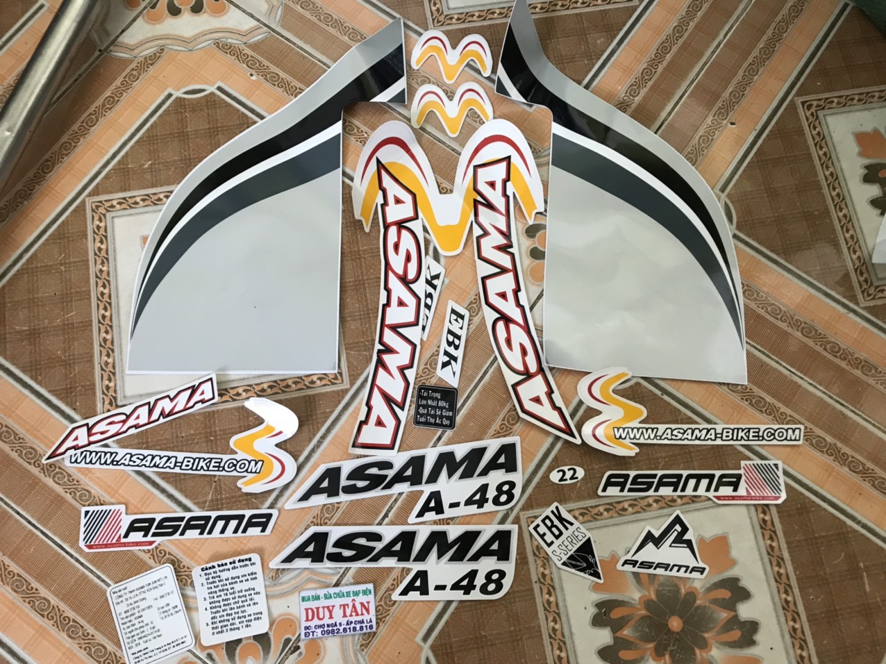 bộ tem xe đap điện asama