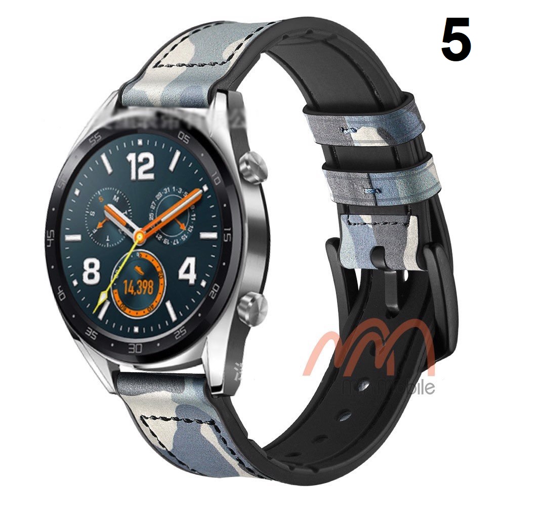 Dây 2 lớp da và cao su Huawei GT - Huawei Magic ( Dây 22mm )