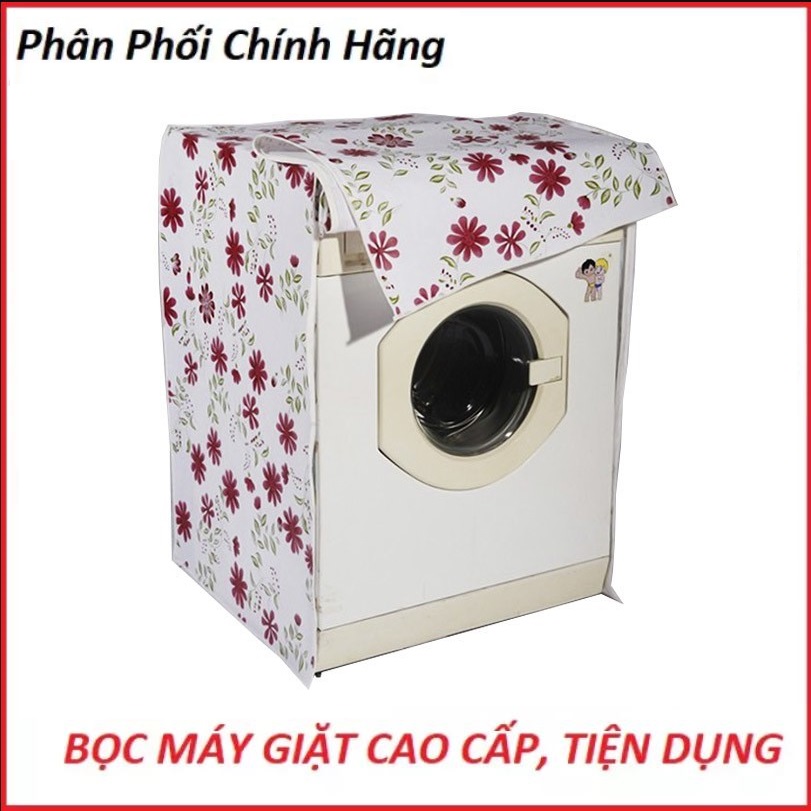 Áo trùm máy giặt Loại Tốt chất liệu Vải Trơn Dày Dặn chống bụi bẩn CỬA