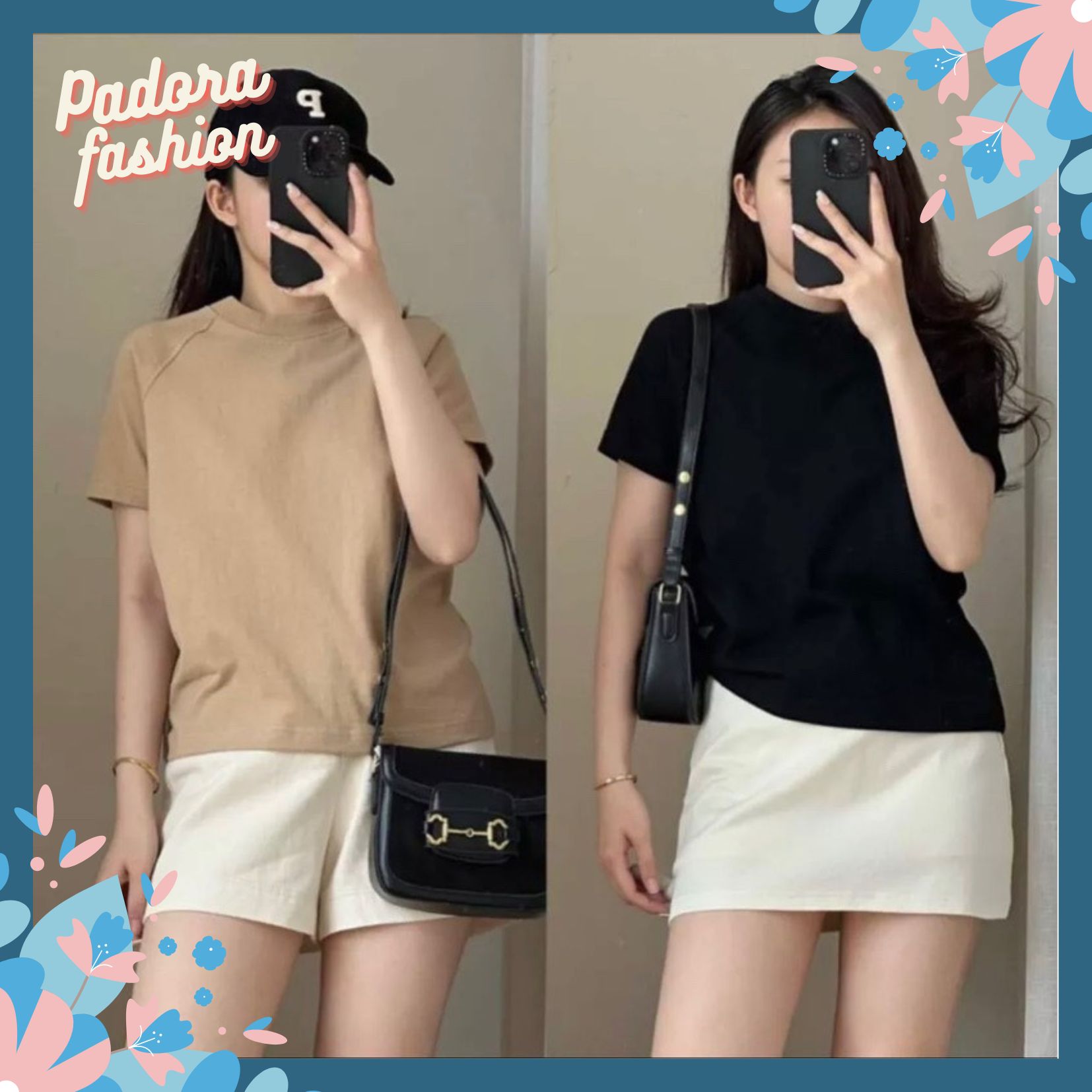 Áo babytee thun trơn áo cotton tay zap lăng nữ Padora-A6