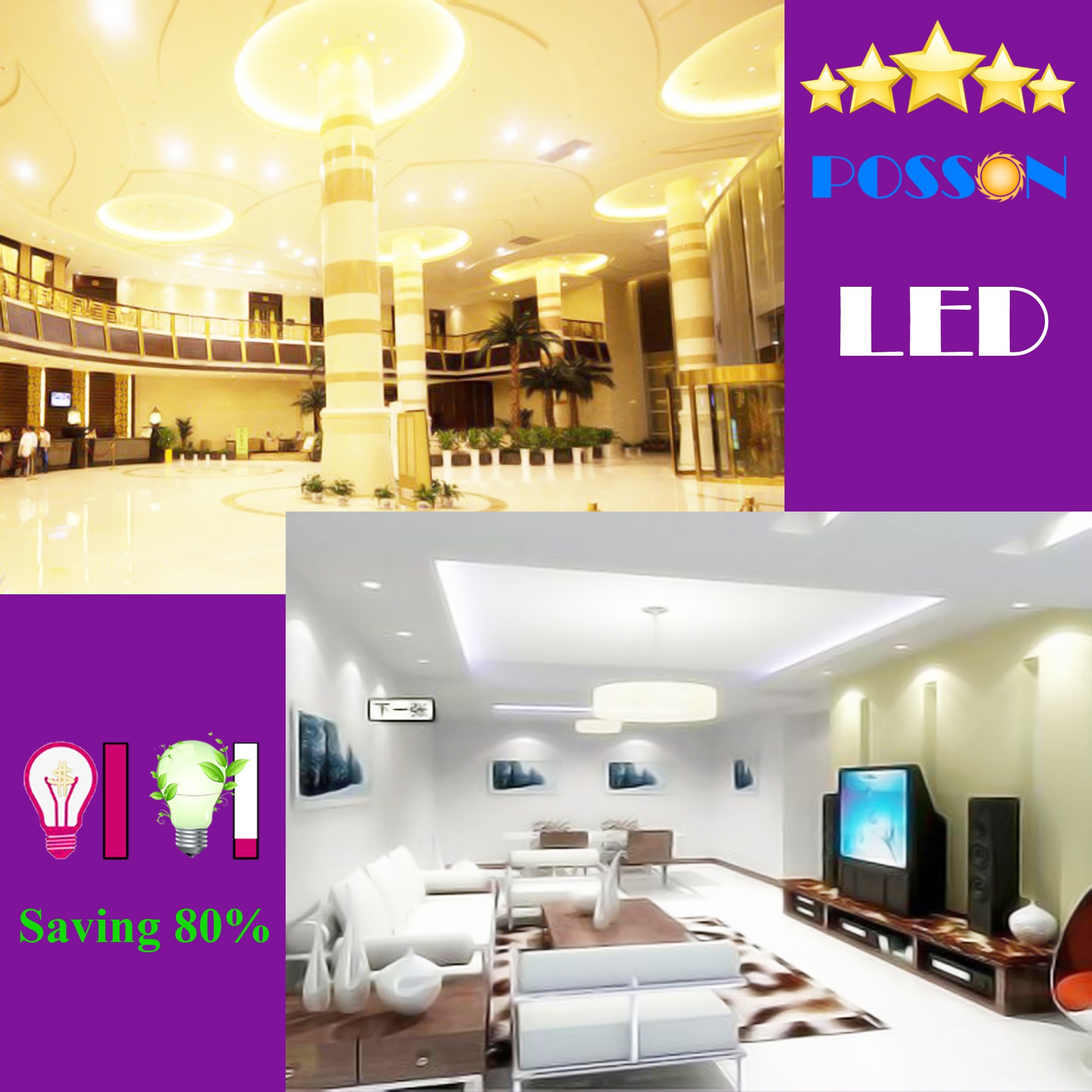 10 Bóng đèn Led 1w bup tròn bulb đuôi E27 tiết kiệm điện kín chống nước mưa trang trí ngoài trời AC220V Posson LL-x1