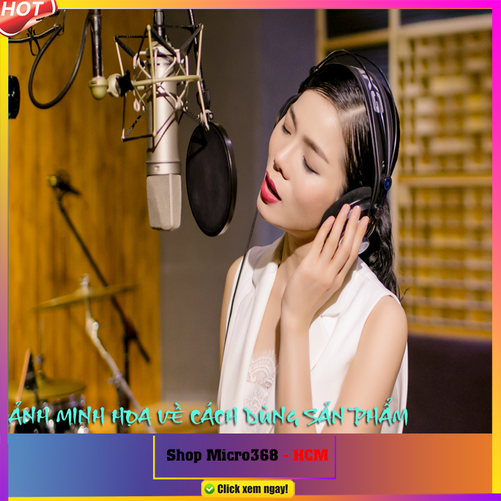 micro368 Bộ Mic Hát Livestream Karaoke online Thu Âm Chuyên Nghiệp Cực Hay (H9 có auto tune-Mic AT100)