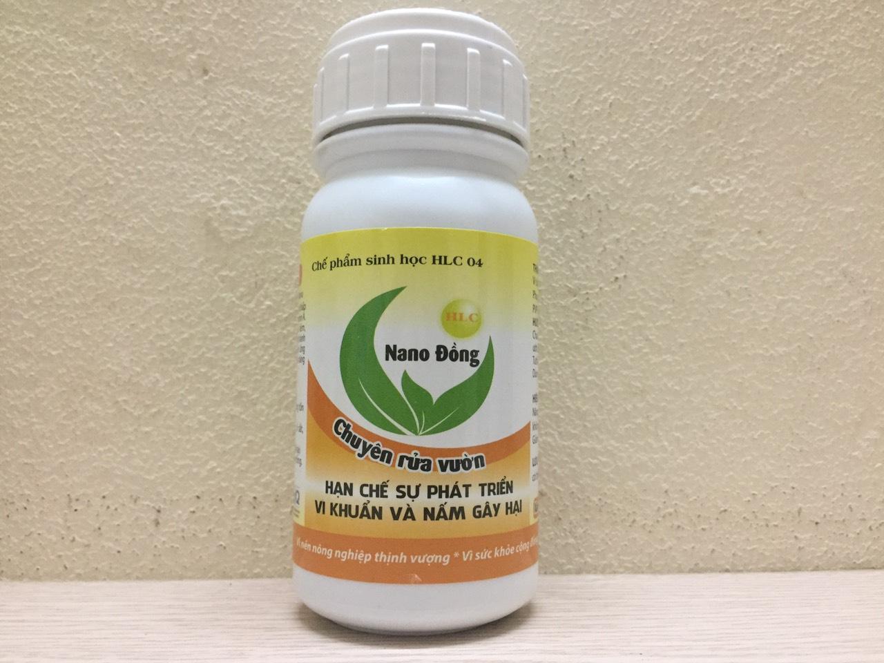 Chế phẩm sinh học HLC 04, Nano Đồng - Chuyên rửa vườn - Hạn chế sự phát triển Vi khuẩn và Nấm gây hại!
