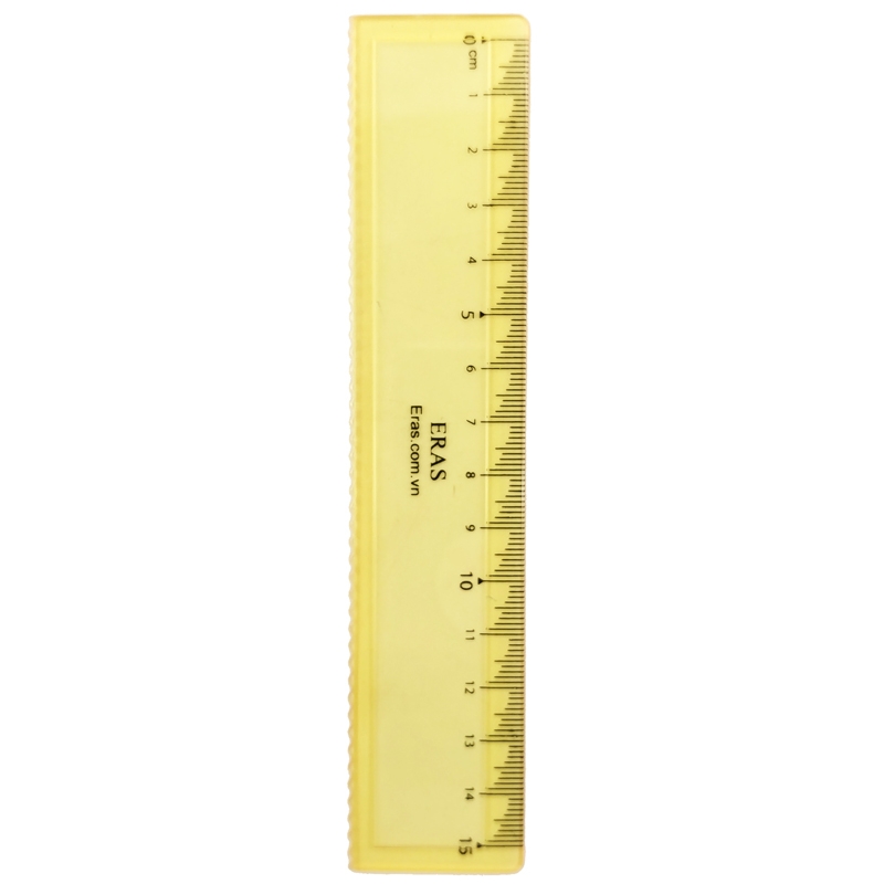 Thước Kẻ Nhựa Eras 15 cm E906 - Màu Vàng