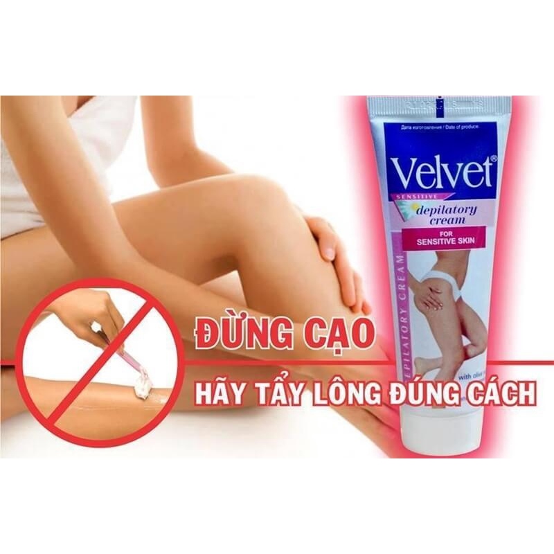 ☾   Kem Tẩy Lông Velvet Sensitive Nga 100ml